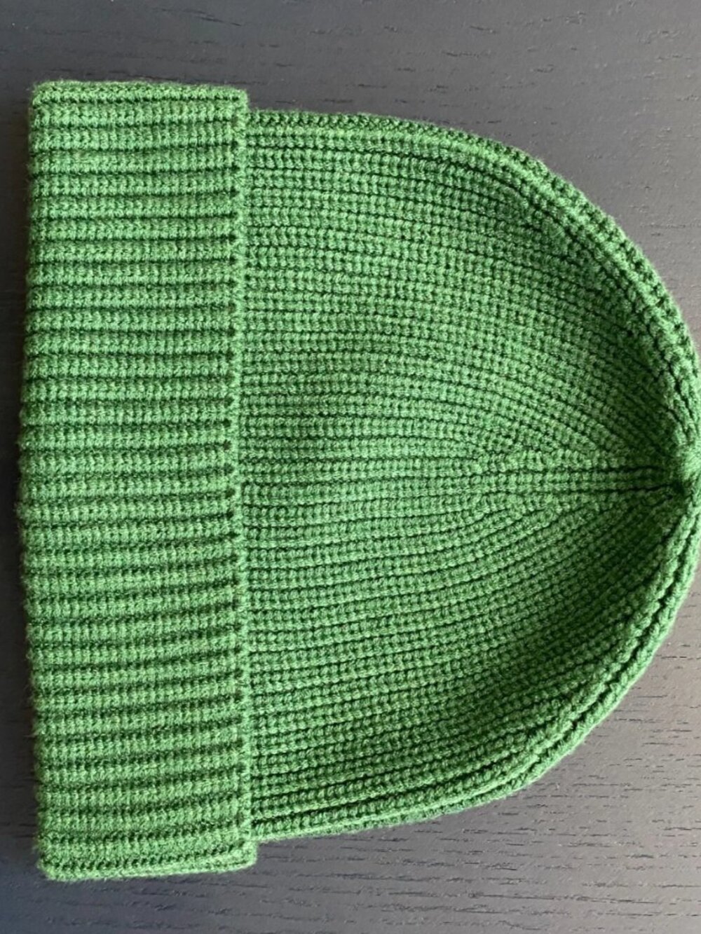 J. Crew Emerald Green Knit Beanie Hat NWT Classic Ribbed